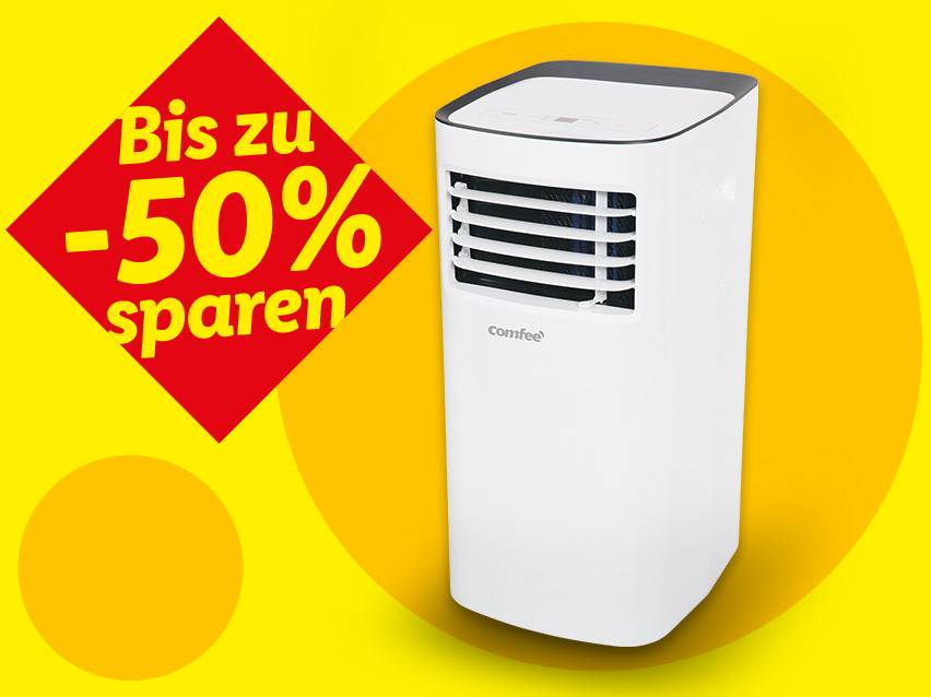 Mobiles Klimagerät von Comfee mit einem Rabatt von bis zu 50%.