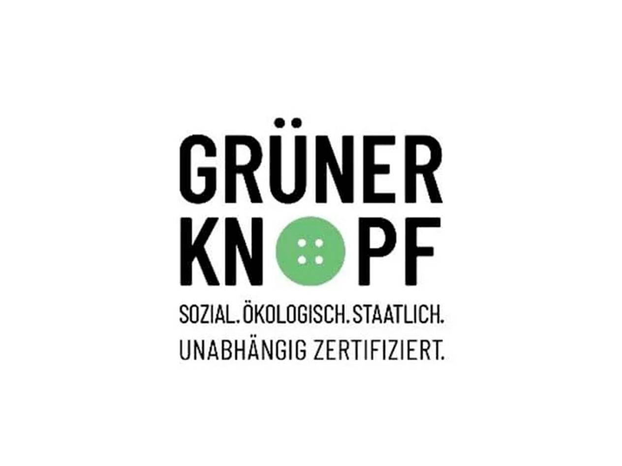 Grüner Knopf Zertifizierung: sozial, ökologisch, staatlich.
