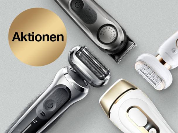 Angebot: Elektrorasierer, Haarschneider und Braun Epilierer.