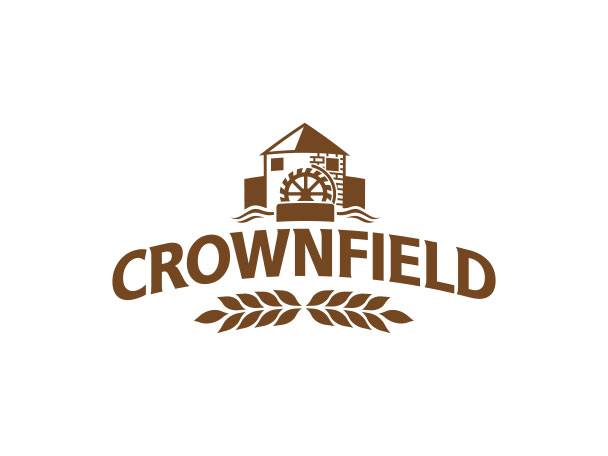 Crownfield Logo: Mühle, Weizen.