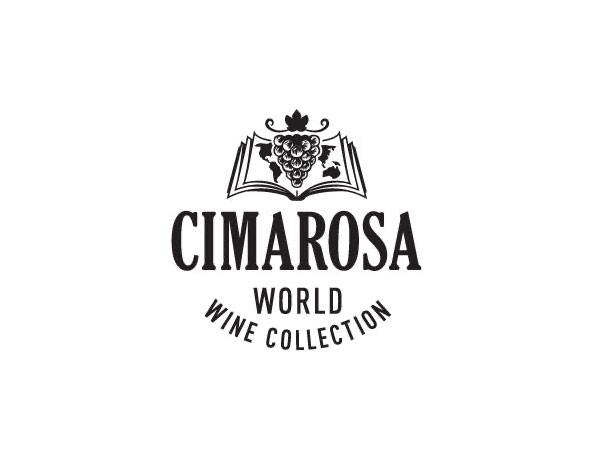 Cimarosa World Wine Collection – Weinkarte und Trauben.