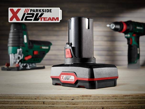 Parkside X12V Team Akku, Säge und Bohrmaschine.
