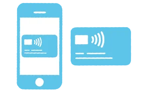 Kontaktlose Zahlung mit Handy und Karte.