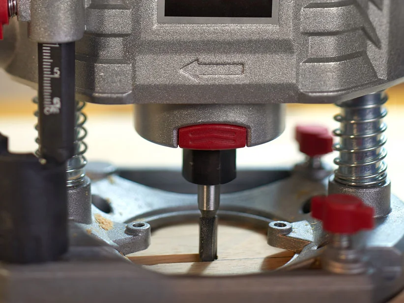 Holzfräse im Einsatz.