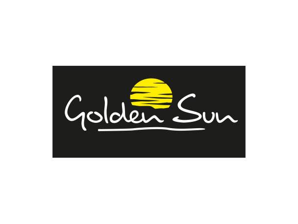Golden Sun Logo mit gelber Sonne.