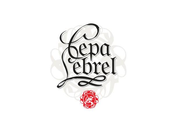 Cepa Lebrel Weinlogo, elegantes Design.