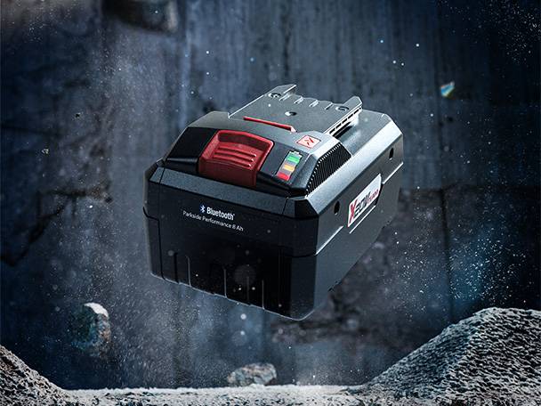 Parkside Performance 8 Ah Bluetooth Akku.