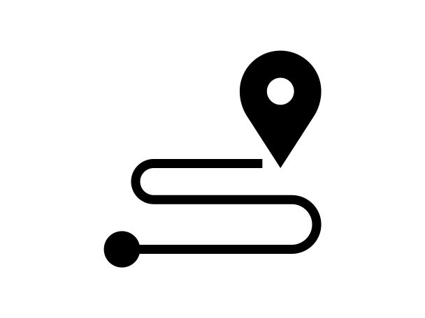 Karten-Symbol: Route und Position.