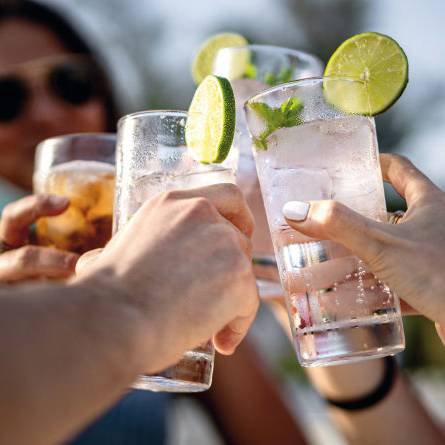 Limonaden und Erfrischungsgetränke.