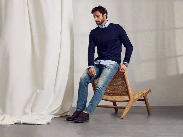 Pullover, Jeans, Casual-Look.