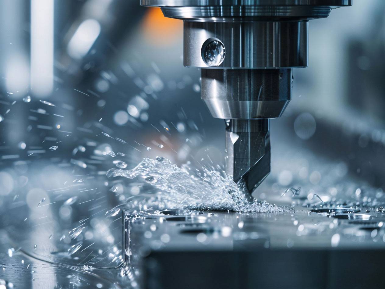 CNC-Fräsbearbeitung von Metall.