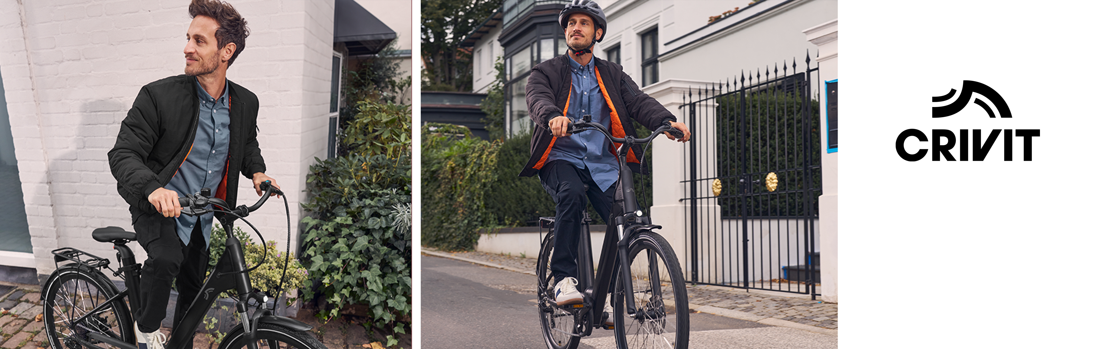 Crivit Fahrräder und Herrenmode.