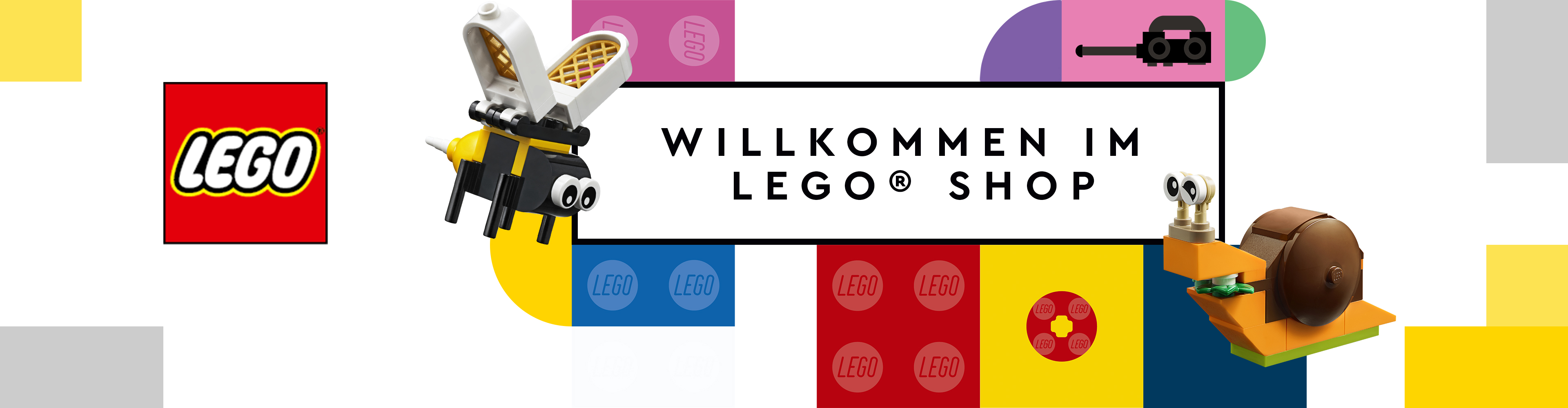 LEGO Produkte, inklusive einer Biene, im LEGO Shop.