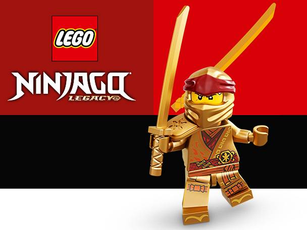 Lego Ninjago Legacy: Goldener Ninja mit Schwertern.