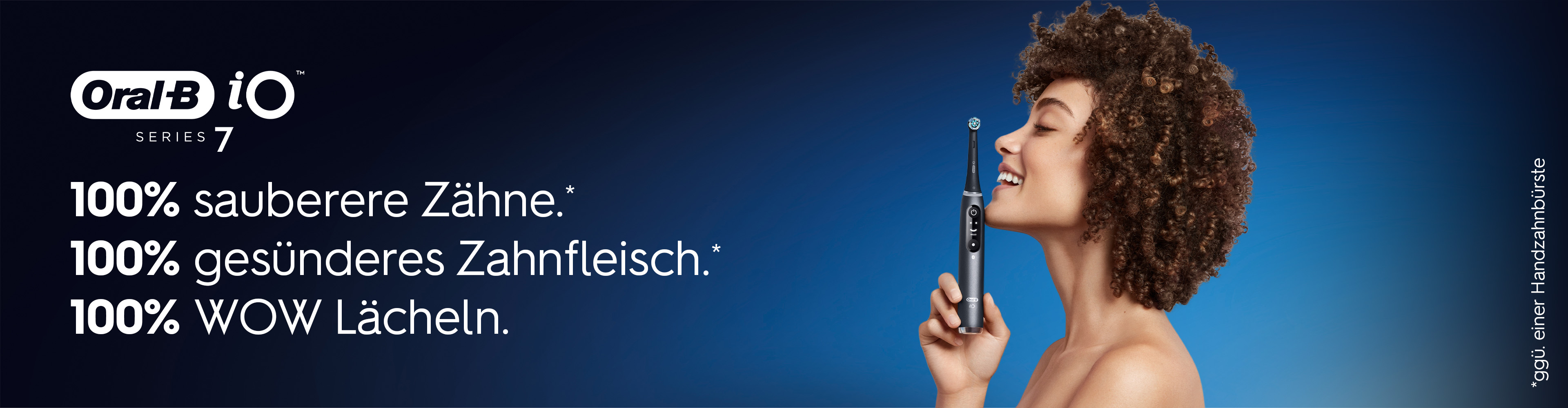 Oral-B iO Series 7 elektrische Zahnbürste: sauberere Zähne, gesünderes Zahnfleisch, strahlendes Lächeln.
