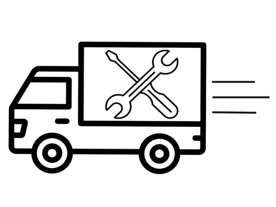 Lkw mit Werkzeug: schnelle Reparaturen.