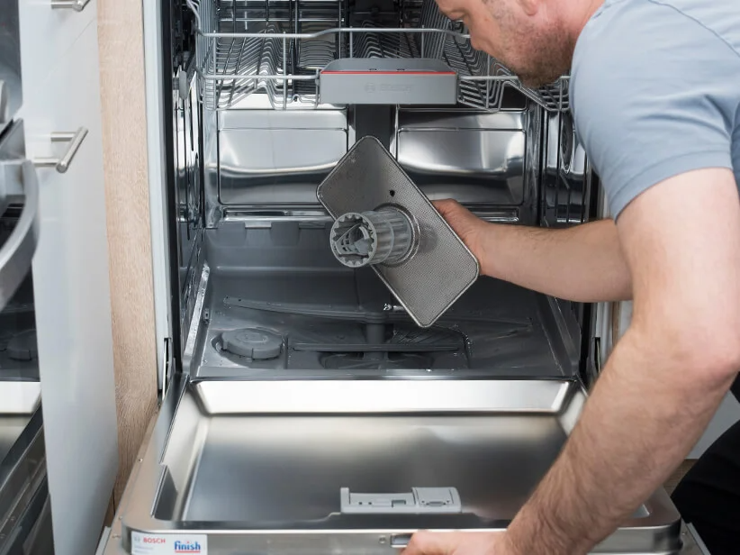 Bosch Spülmaschine reinigen und Filter wechseln.