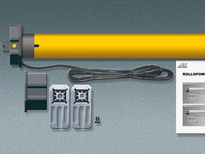 Schellenberg Rollopow Rollladenmotor, Montagekit und Anleitung.