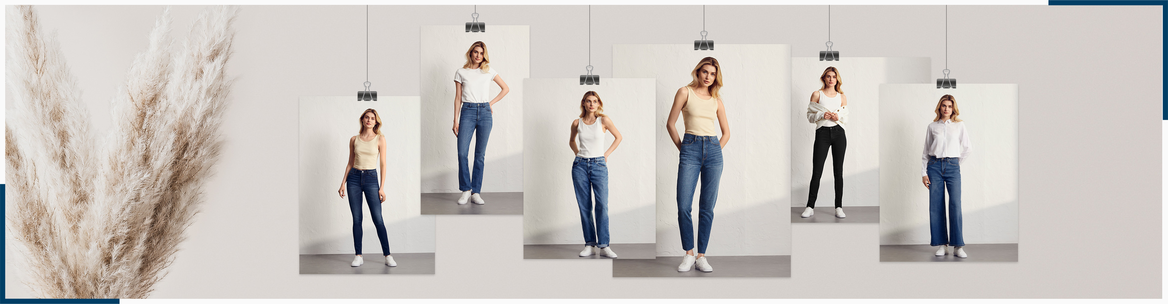Damenjeans: Bootcut, Straight Leg und Wide Leg.