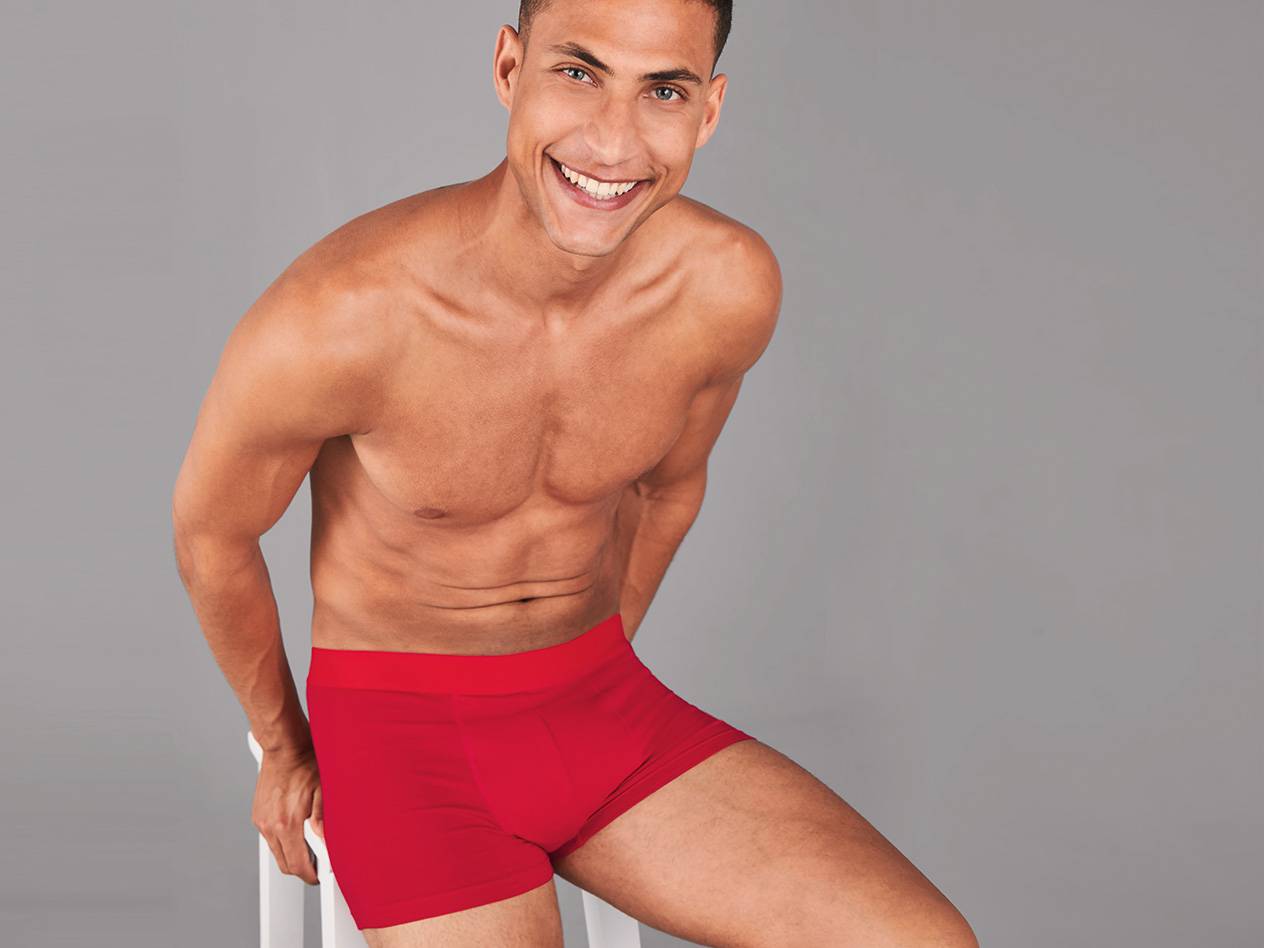 Rote Herren-Boxershorts.