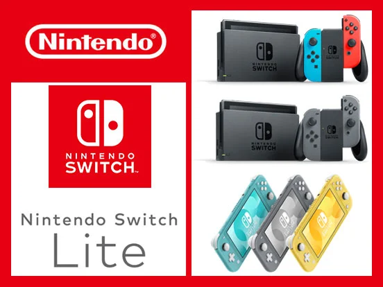 Nintendo Switch Konsolen und Switch Lite Handhelds.